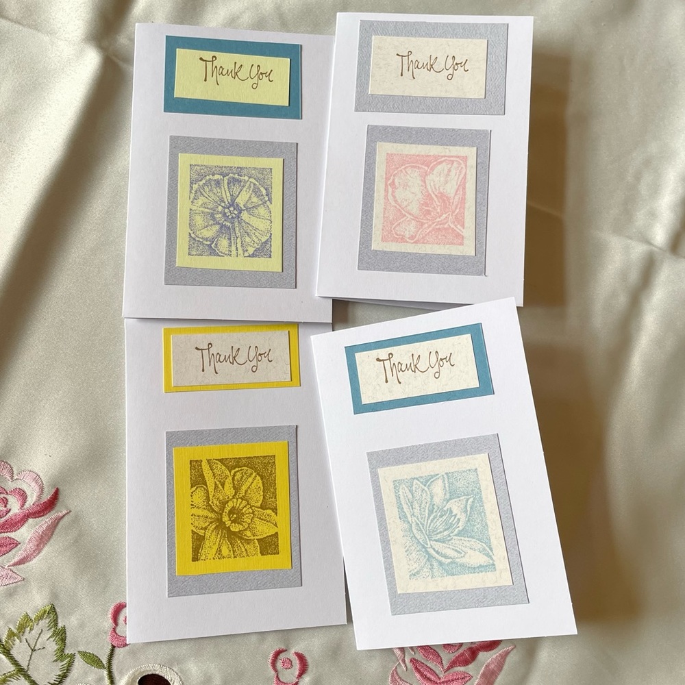 Set of 4 thank you cards